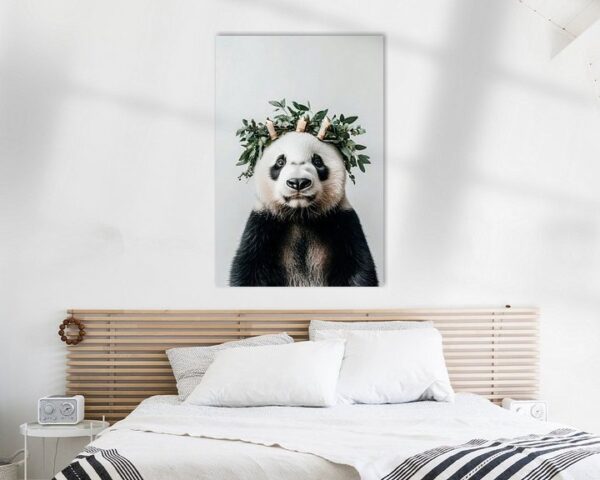 Panda mit Kranz