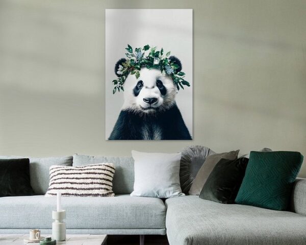 Panda mit Kranz