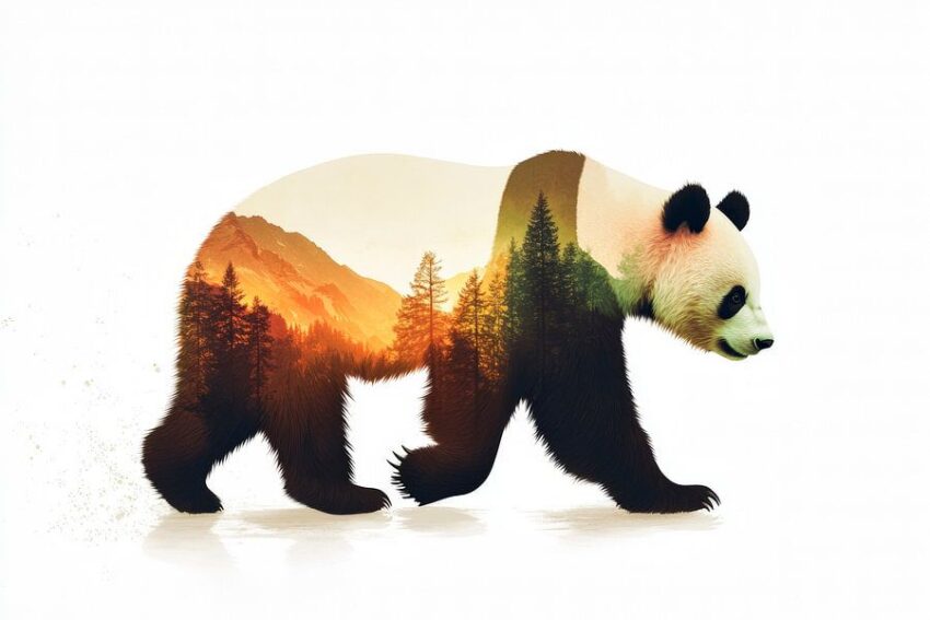 Panda und Natur