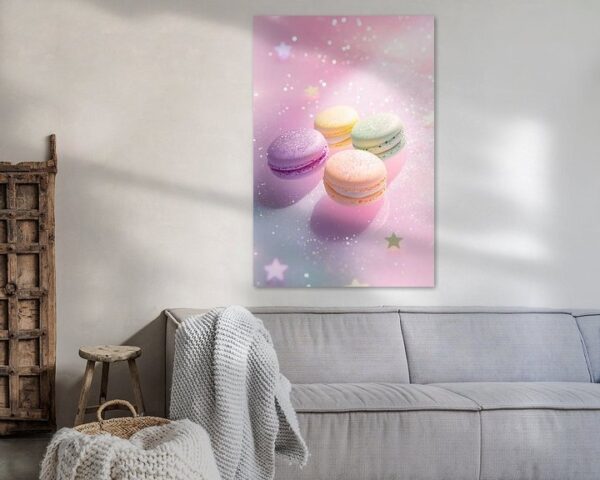 Pastellfarbene Macarons im Sternenlicht