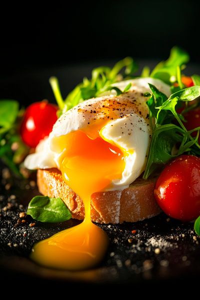 Perfekt pochiertes Ei auf Röstbrot