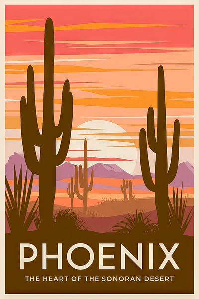 Phoenix, Arizona Vintage Travel Poster