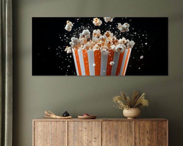 Popcorn-Explosion in buntem Becher