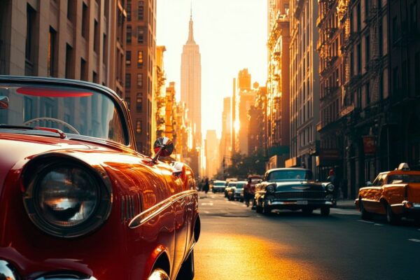 Retro-Autoporträt in New York