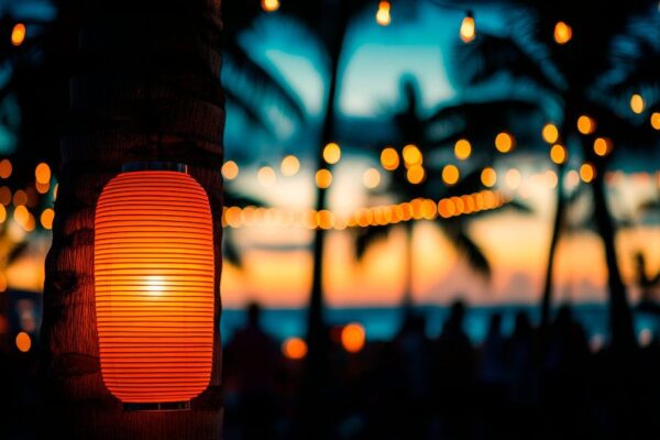 Romantische Abendstimmung am Strand