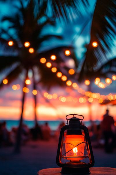 Romantische Abendstimmung am Strand