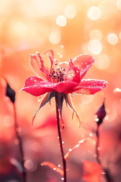 Rosa Blüte im sanften Licht