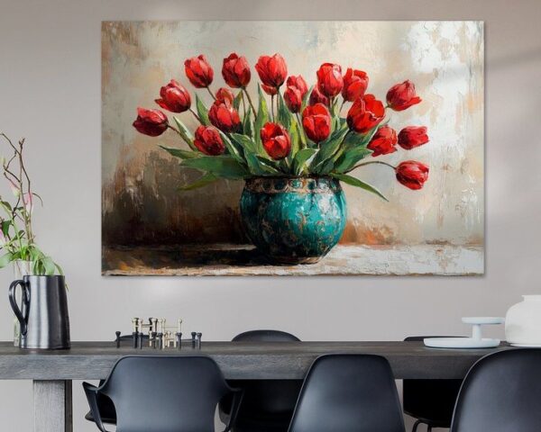 Rote Tulpenvase