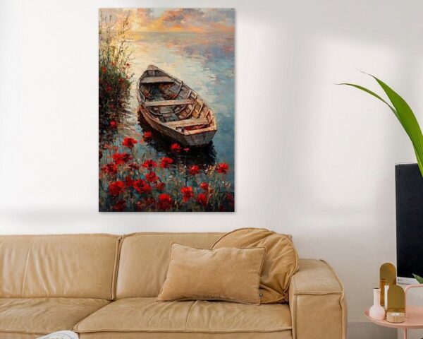 Rotes Boot Blumen