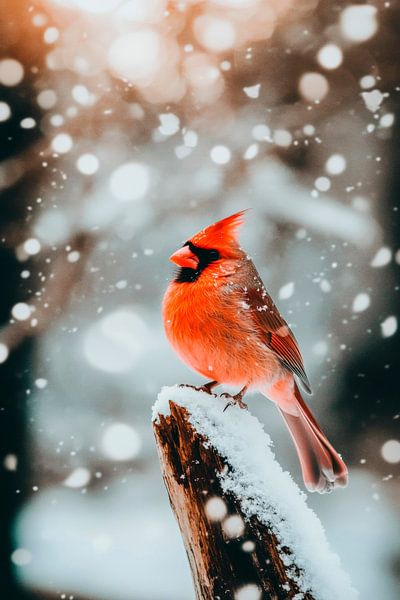 Rotkehlchen im Schnee