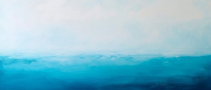 Ruhige blaue Wasserlandschaft