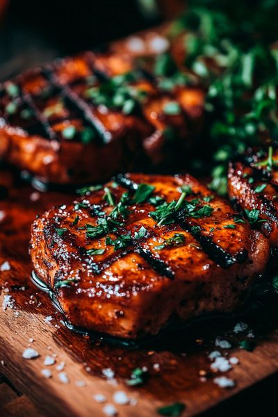 Saftig gegrillte Steaks mit Kräutern