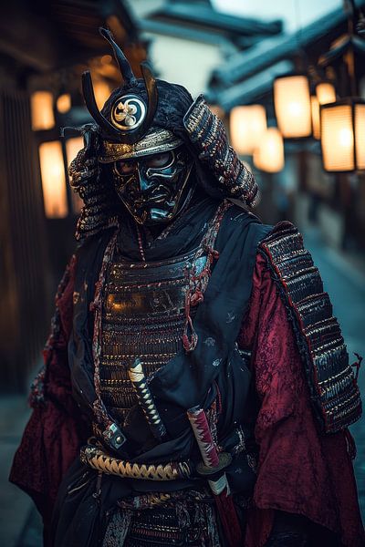 Samurai in traditioneller Rüstung