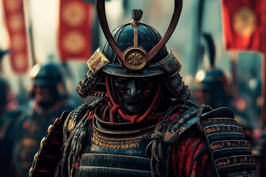 Samurai-Porträt mit Rüstung – Episch