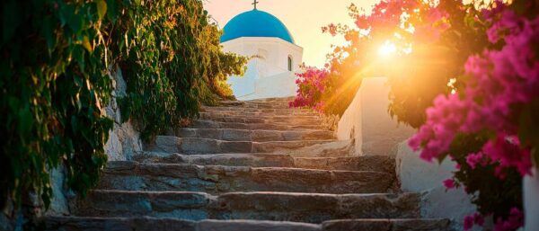 Santorin bei Sonnenuntergang