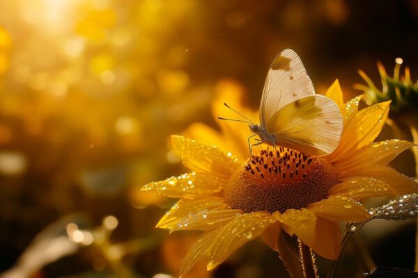 Schmetterling auf Sonnenblume