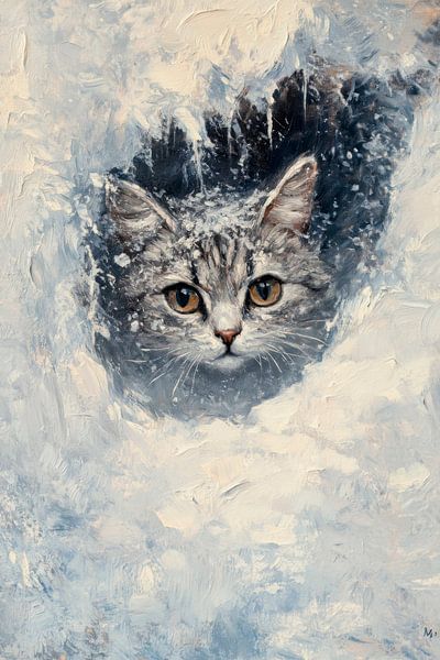 Schnee Katze