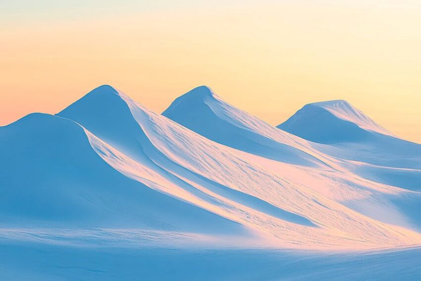 Schneebedeckte Berglandschaft