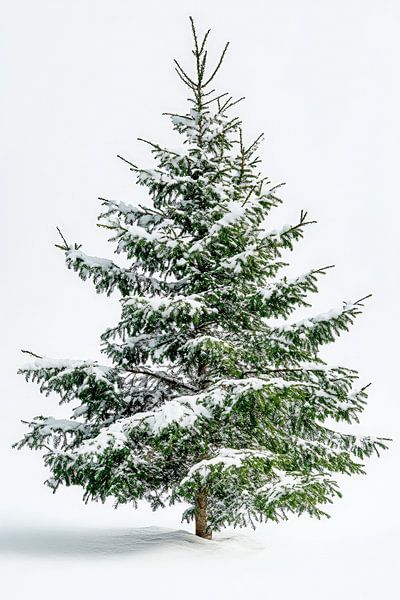 Schneebedeckter Weihnachtsbaum