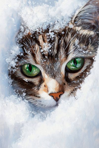 Schneekatze Augen