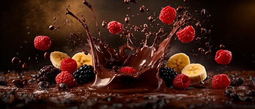 Schokoladenexplosion mit Früchten – Köstlich