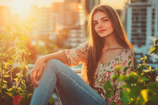 Sonnenuntergang und Natur