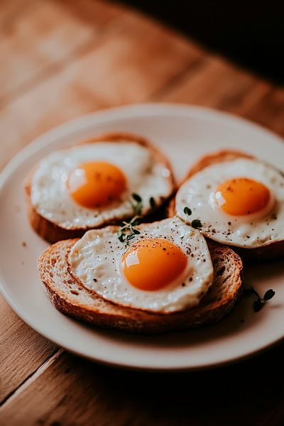 Spiegelei-Genuss auf knusprigem Toast