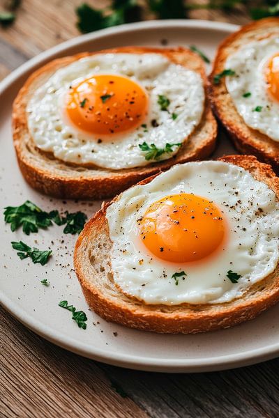 Spiegeleier auf knusprigem Brot – Frühstücksträume