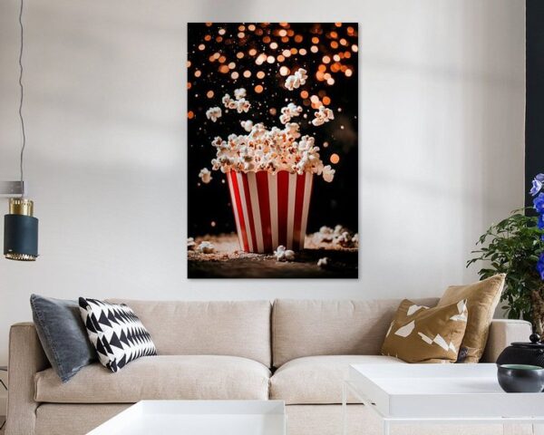 Sprudelndes Popcorn mit Glitzerlichtern