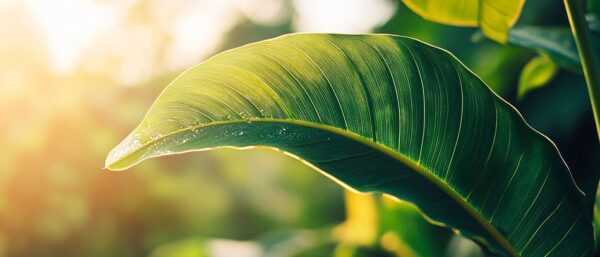 Strahlendes Blatt im Sonnenlicht