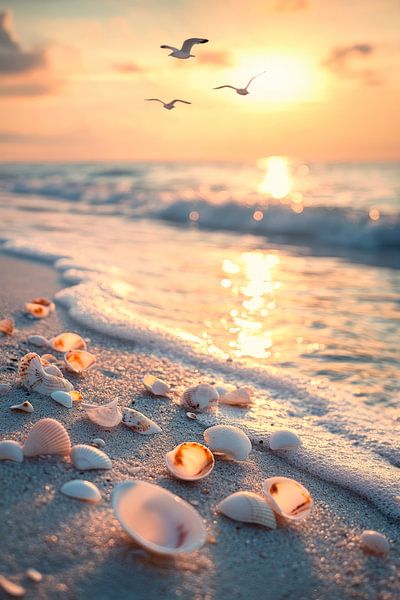 Strand bei Sonnenuntergang