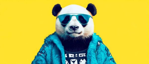 Stylischer Panda mit Sonnenbrille – Lustig