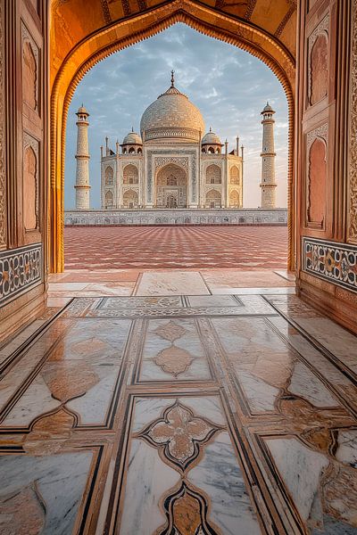 Taj Mahal im Morgenlicht – Architektonisch