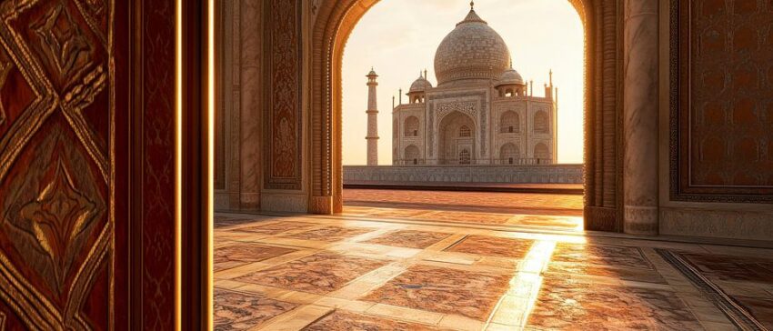 Taj Mahal im Sonnenlicht – Architektonisch