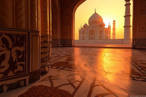 Taj Mahal im Sonnenuntergang – Magisch