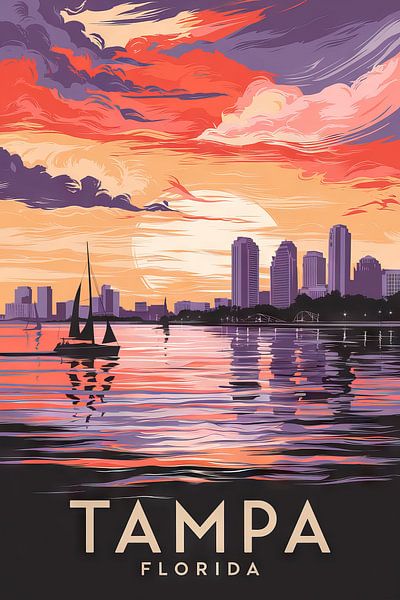 Tampa, Florida Vintage Travel Poster