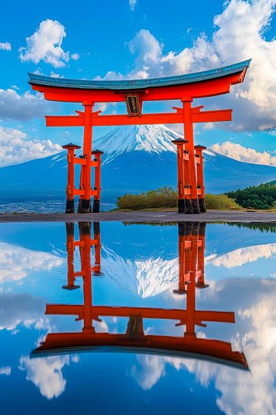 Torii im Spiegel – Japanische Landschaft