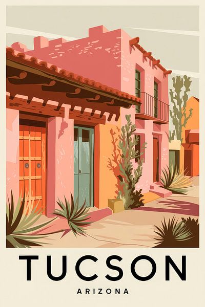 Tucson, Arizona Vintage Travel Poster