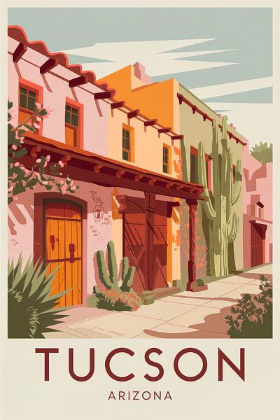 Tucson, Arizona Vintage Travel Poster