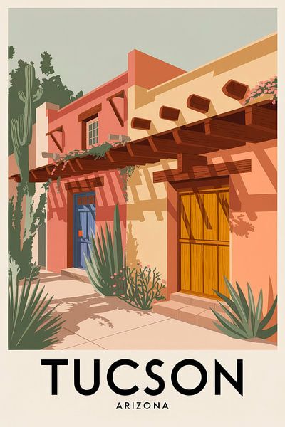 Tucson, Arizona Vintage Travel Poster