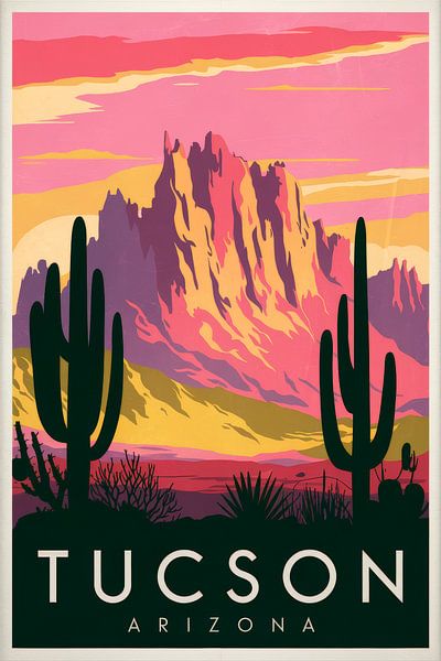 Tucson, Arizona Vintage Travel Poster