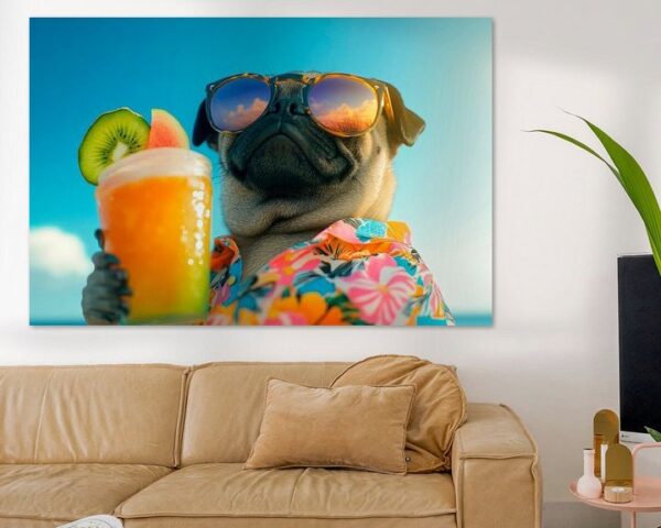 Urlaub mit einem Pug und Cocktails