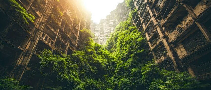 Verlassene Stadt in der Natur – Urban Jungle