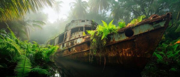 Verlorenes Schiff im Dschungel – Eintauchen