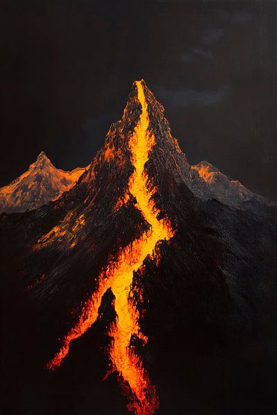 Vulkan in Eruption – Feurige Landschaft