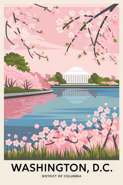 Washington, D.C. Vintage Travel Poster