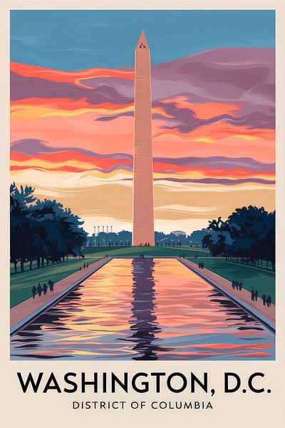 Washington, D.C. Vintage Travel Poster