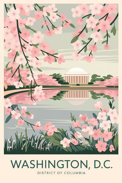 Washington, D.C. Vintage Travel Poster