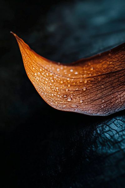 Wassertropfen auf Blatt