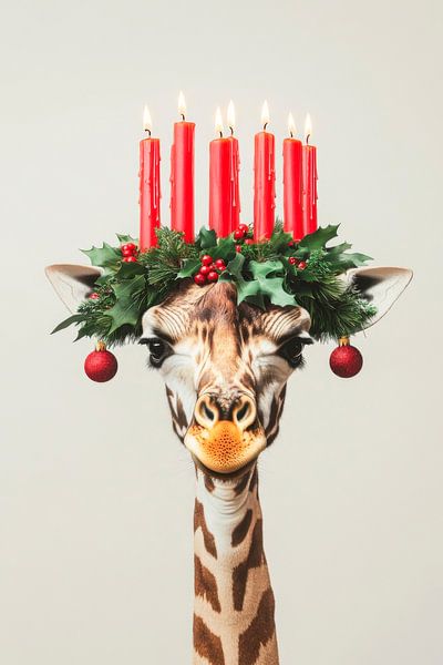 Weihnachtliche Giraffe